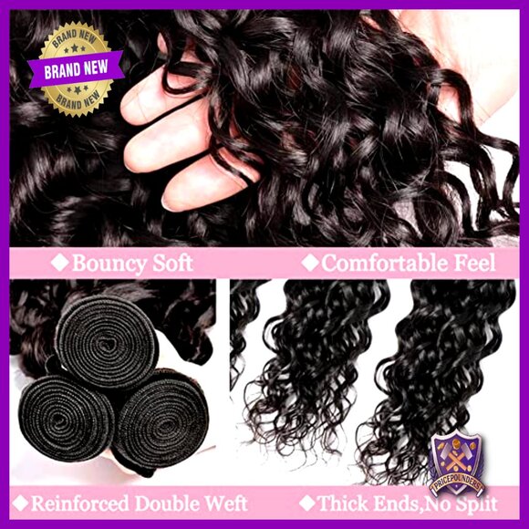 Deep Wave Brazilian Virgin Hair Bundles 18 20 22 Inch 3 Pack main image 4